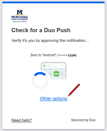  Check for a Duo Push screen